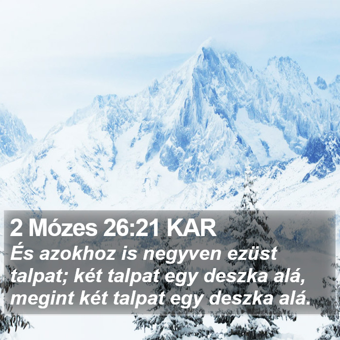 2 Mózes 26:21 KAR Bible Study