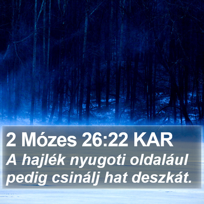 2 Mózes 26:22 KAR Bible Study