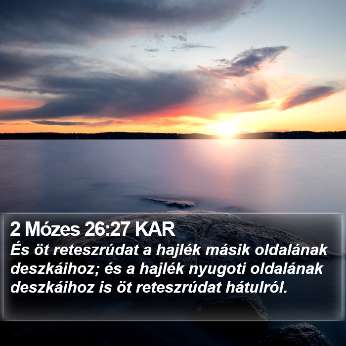 2 Mózes 26:27 KAR Bible Study