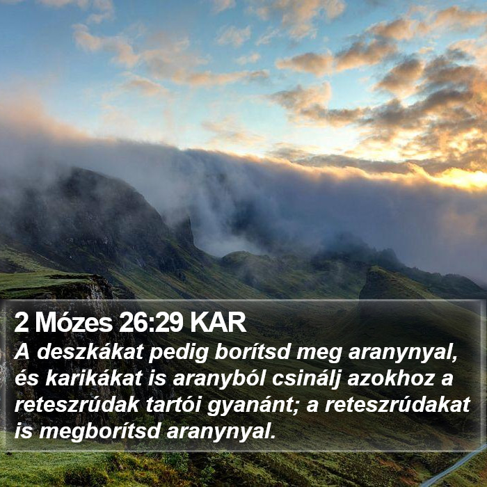 2 Mózes 26:29 KAR Bible Study