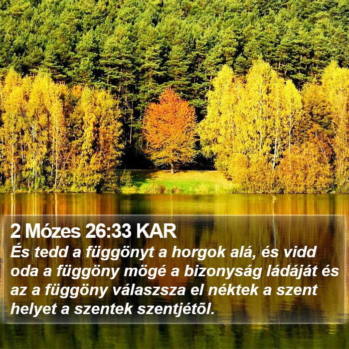 2 Mózes 26:33 KAR Bible Study