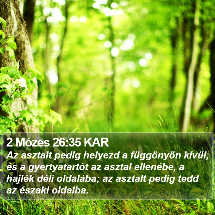 2 Mózes 26:35 KAR Bible Study