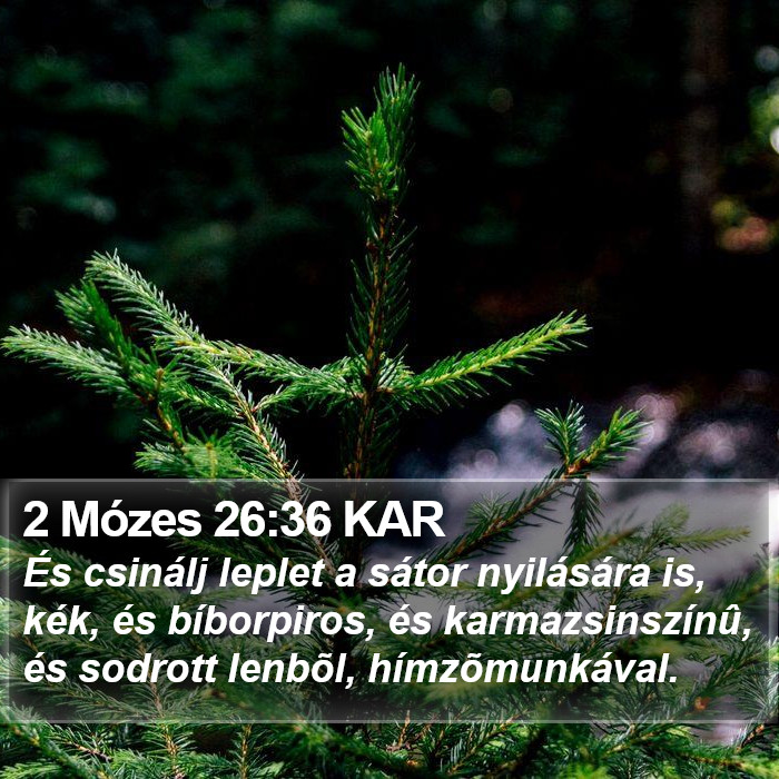 2 Mózes 26:36 KAR Bible Study