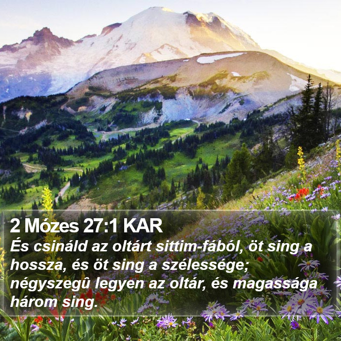 2 Mózes 27:1 KAR Bible Study