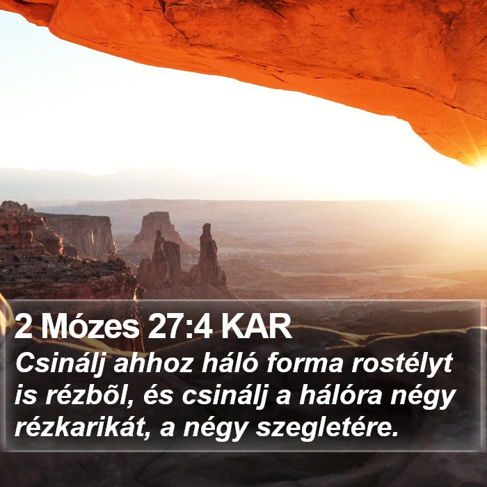 2 Mózes 27:4 KAR Bible Study