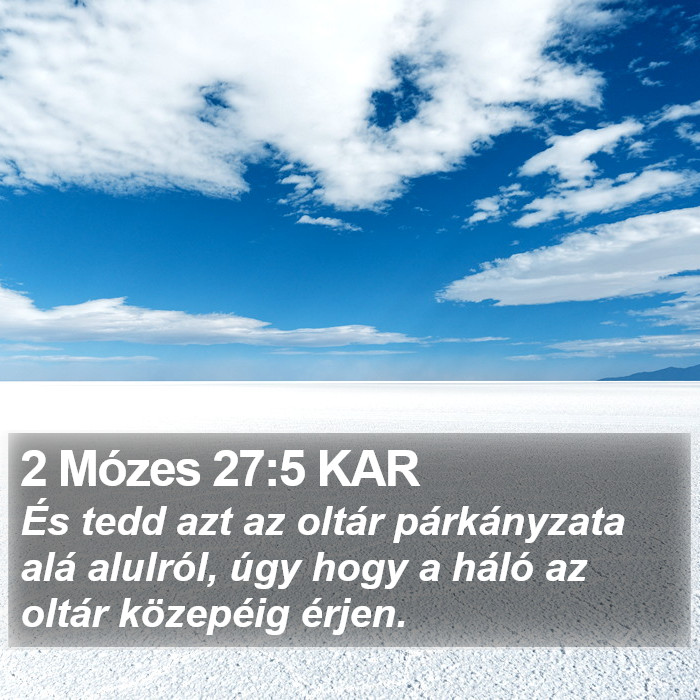 2 Mózes 27:5 KAR Bible Study