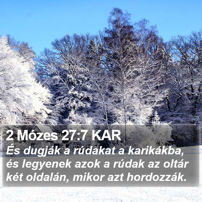 2 Mózes 27:7 KAR Bible Study