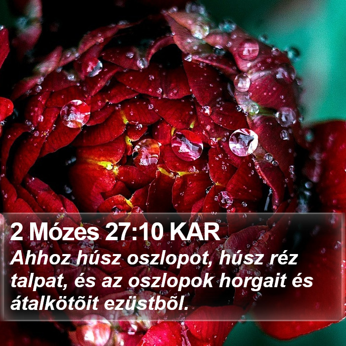 2 Mózes 27:10 KAR Bible Study