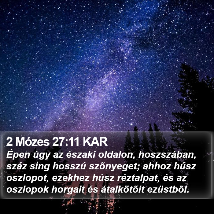 2 Mózes 27:11 KAR Bible Study