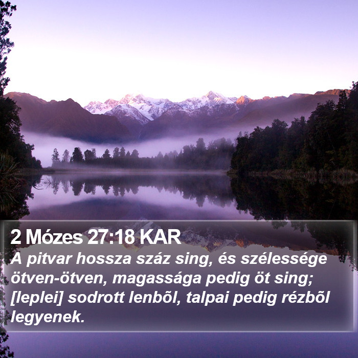 2 Mózes 27:18 KAR Bible Study