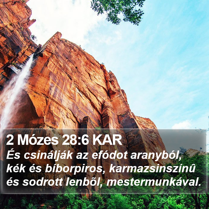 2 Mózes 28:6 KAR Bible Study