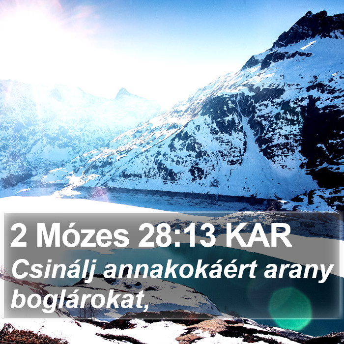 2 Mózes 28:13 KAR Bible Study