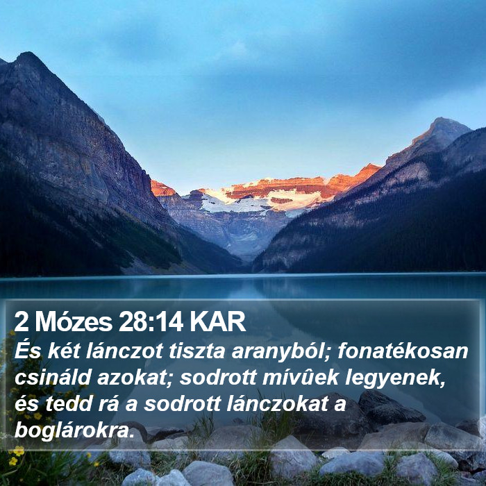 2 Mózes 28:14 KAR Bible Study