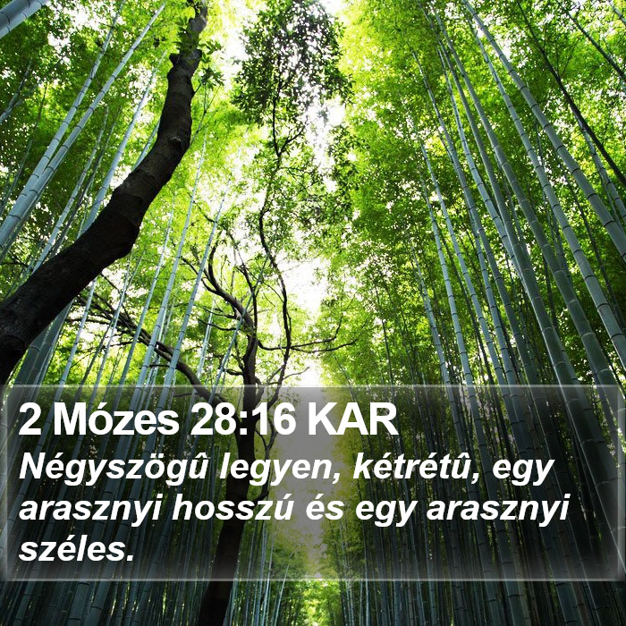 2 Mózes 28:16 KAR Bible Study