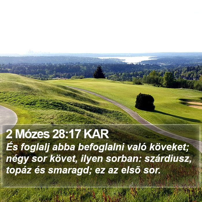 2 Mózes 28:17 KAR Bible Study