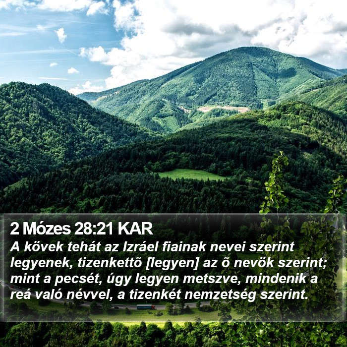 2 Mózes 28:21 KAR Bible Study