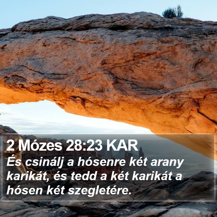 2 Mózes 28:23 KAR Bible Study