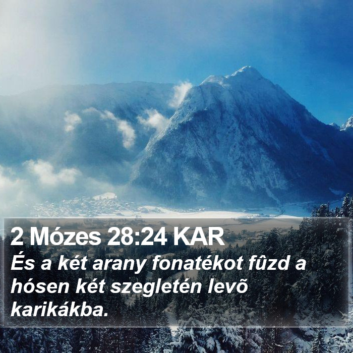 2 Mózes 28:24 KAR Bible Study