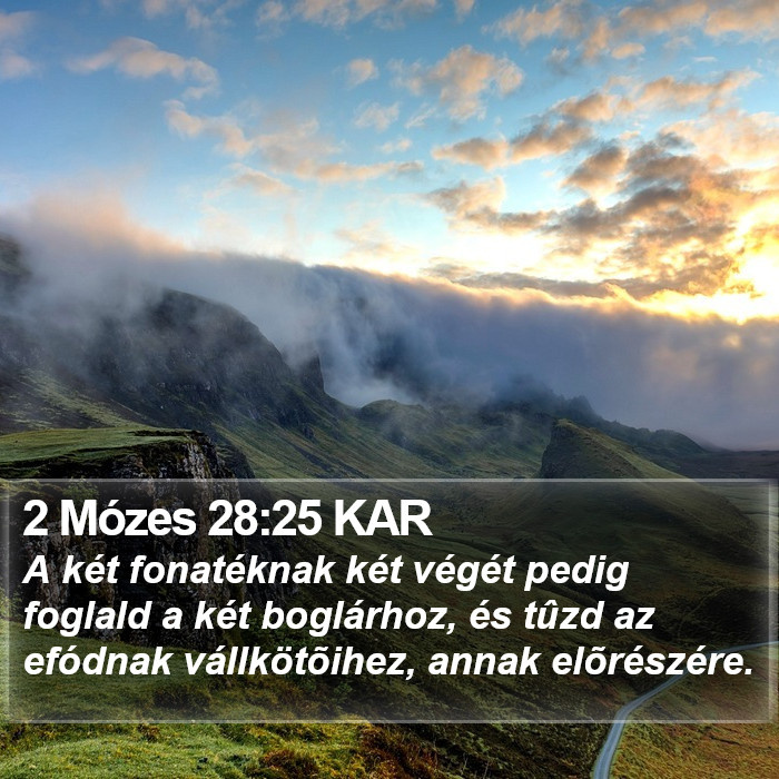 2 Mózes 28:25 KAR Bible Study