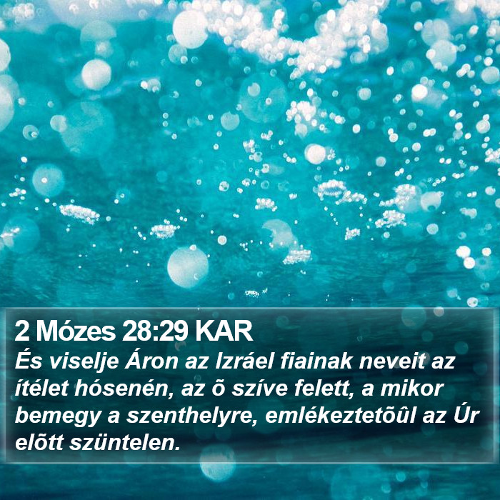 2 Mózes 28:29 KAR Bible Study