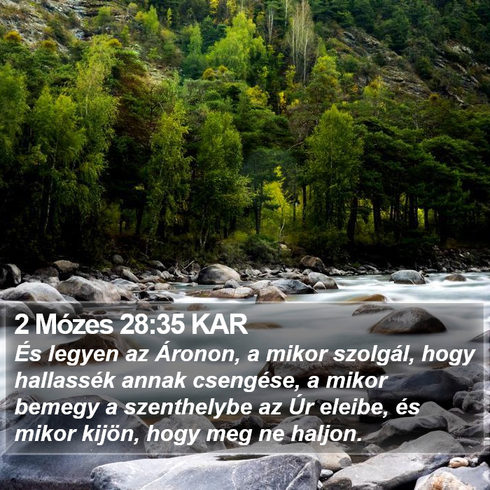 2 Mózes 28:35 KAR Bible Study