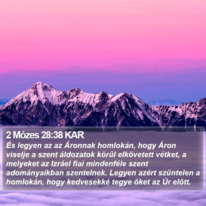 2 Mózes 28:38 KAR Bible Study