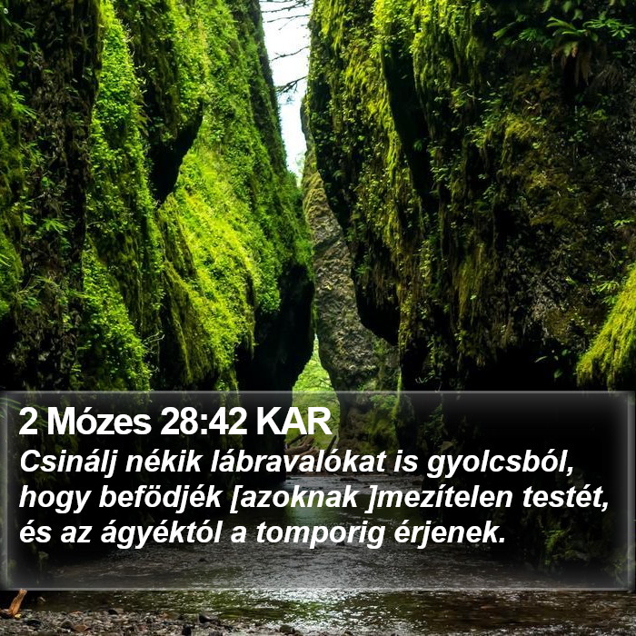 2 Mózes 28:42 KAR Bible Study