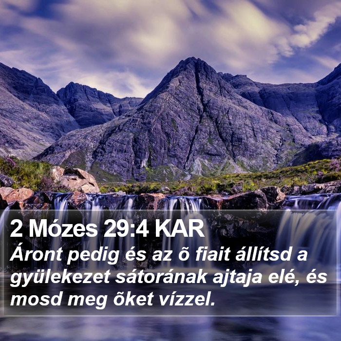 2 Mózes 29:4 KAR Bible Study