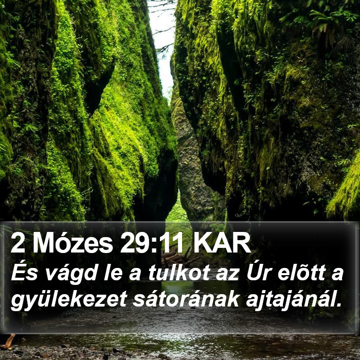 2 Mózes 29:11 KAR Bible Study