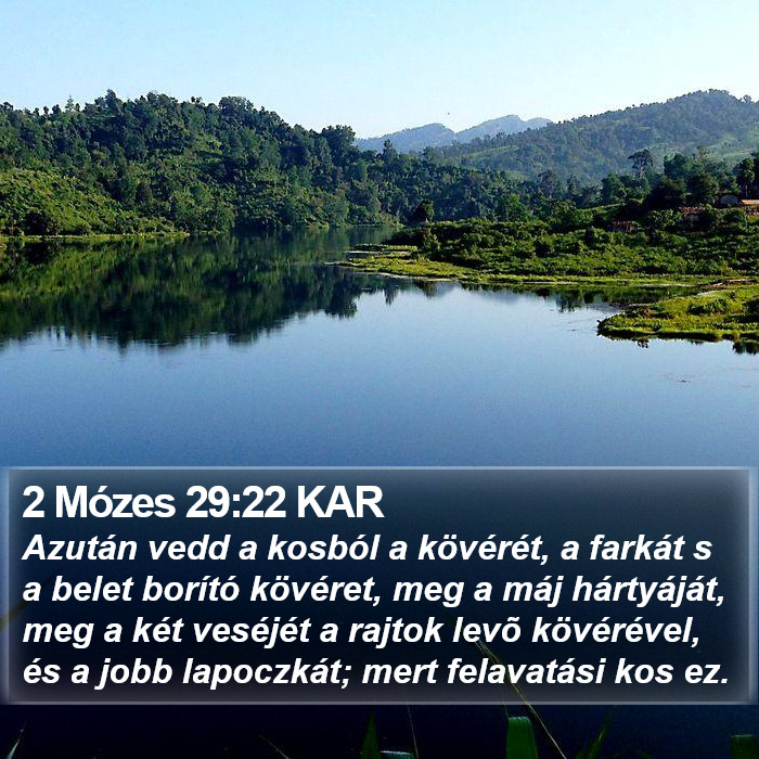 2 Mózes 29:22 KAR Bible Study