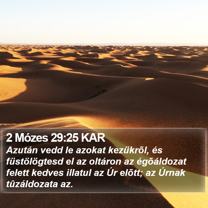 2 Mózes 29:25 KAR Bible Study