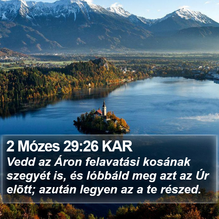 2 Mózes 29:26 KAR Bible Study