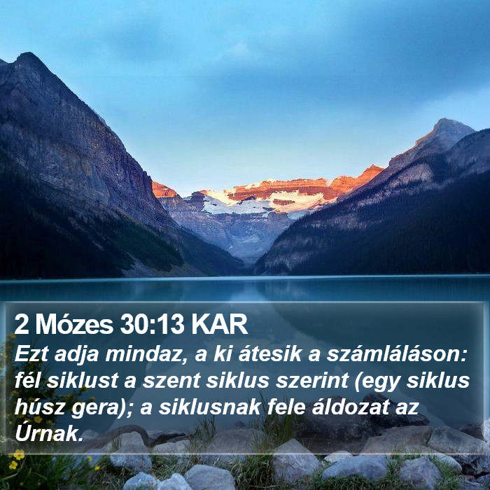 2 Mózes 30:13 KAR Bible Study