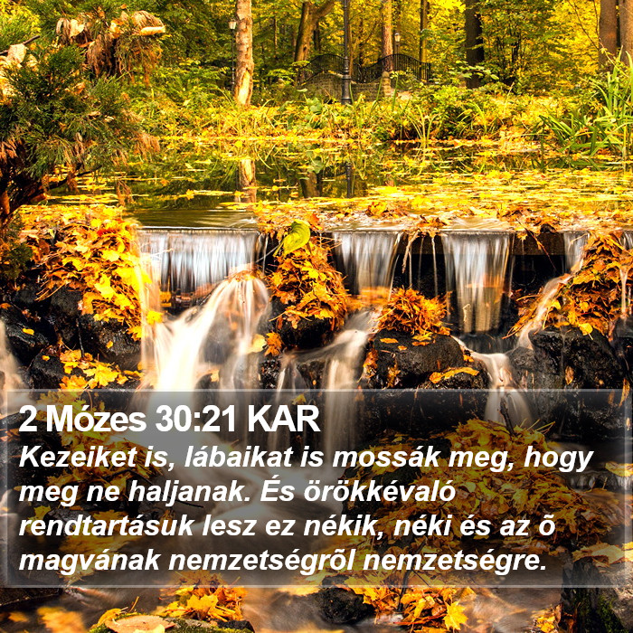 2 Mózes 30:21 KAR Bible Study