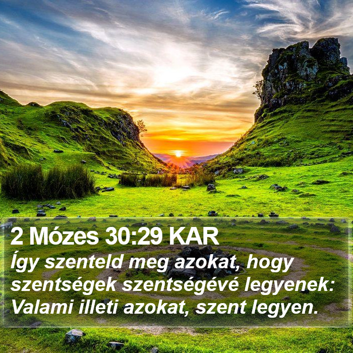 2 Mózes 30:29 KAR Bible Study