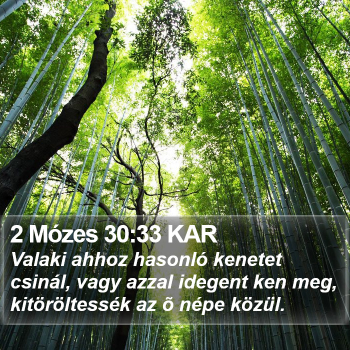 2 Mózes 30:33 KAR Bible Study