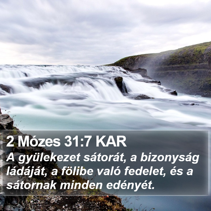 2 Mózes 31:7 KAR Bible Study