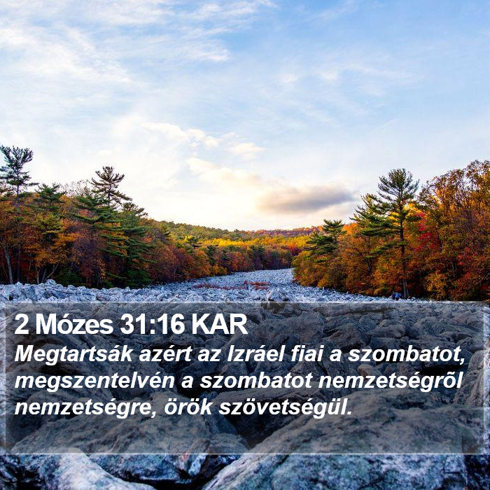 2 Mózes 31:16 KAR Bible Study