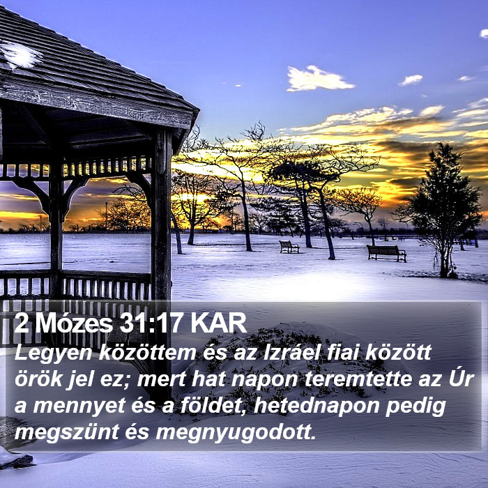 2 Mózes 31:17 KAR Bible Study