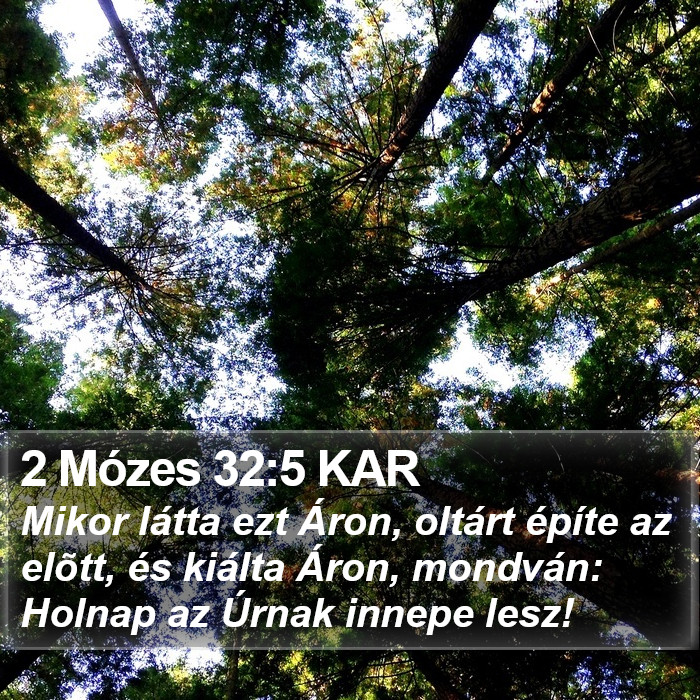 2 Mózes 32:5 KAR Bible Study