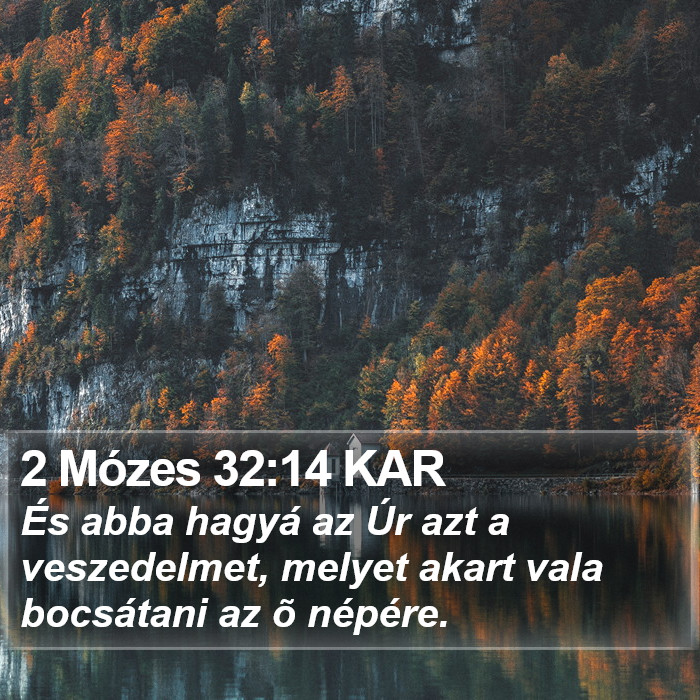 2 Mózes 32:14 KAR Bible Study