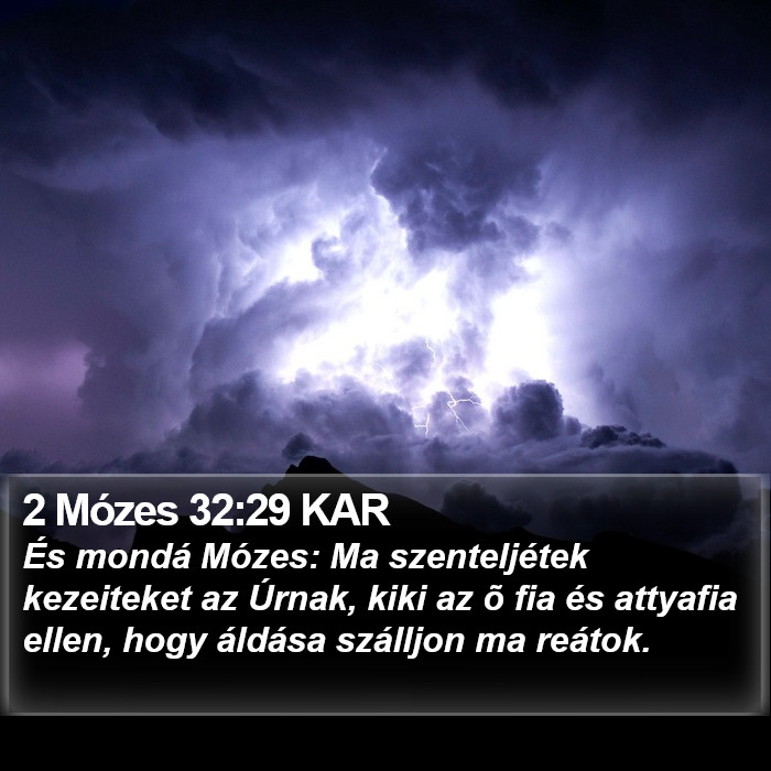 2 Mózes 32:29 KAR Bible Study