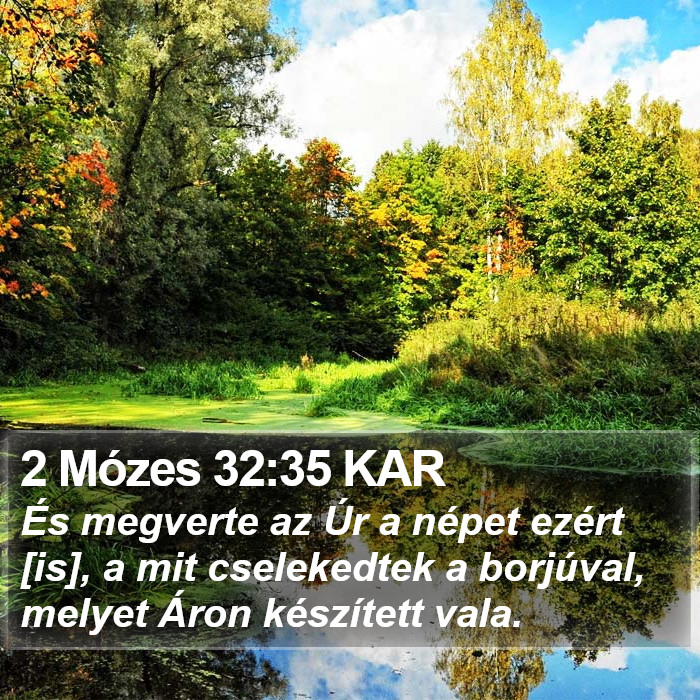 2 Mózes 32:35 KAR Bible Study