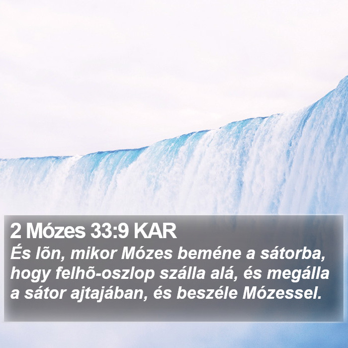 2 Mózes 33:9 KAR Bible Study