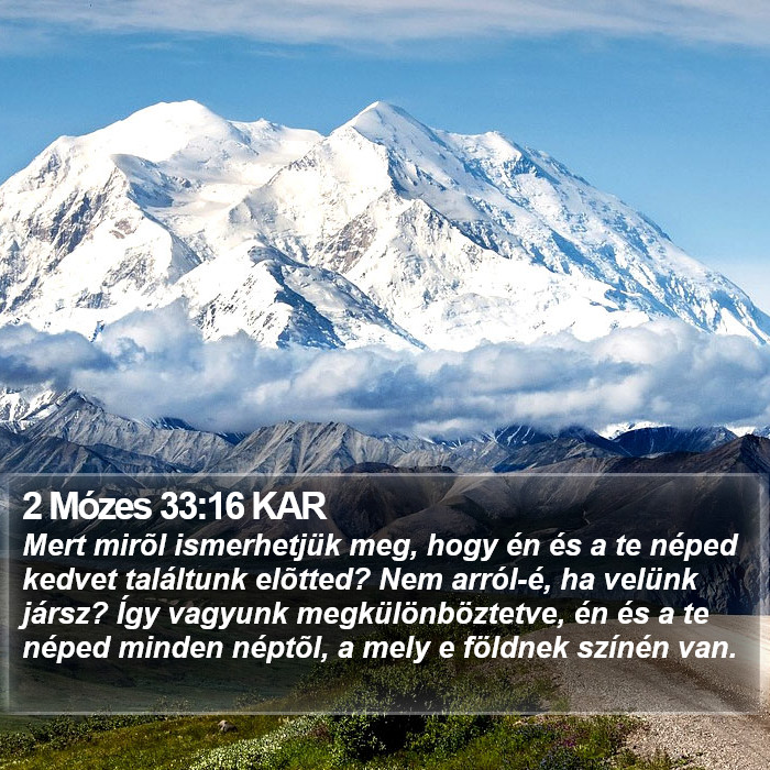 2 Mózes 33:16 KAR Bible Study