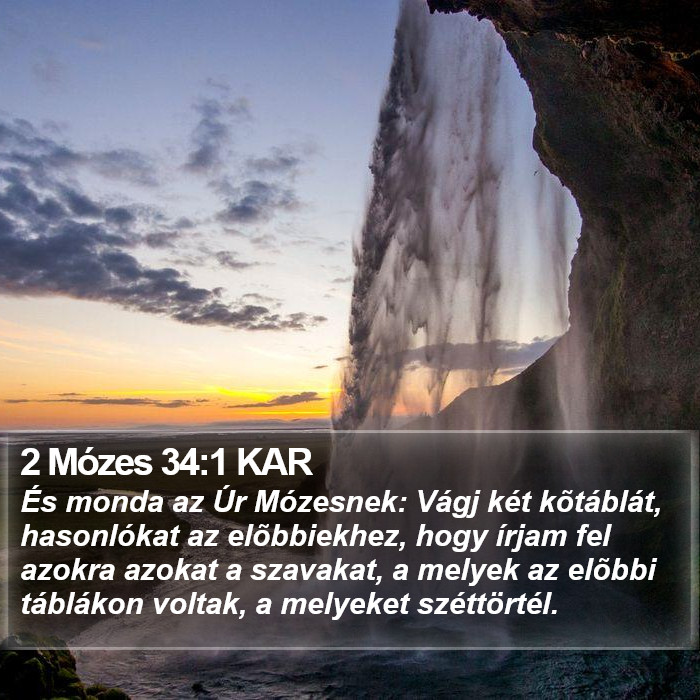 2 Mózes 34:1 KAR Bible Study