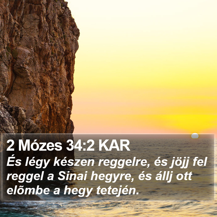 2 Mózes 34:2 KAR Bible Study