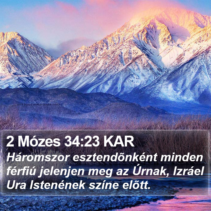 2 Mózes 34:23 KAR Bible Study