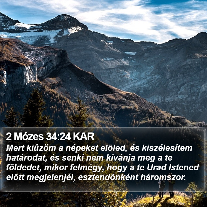 2 Mózes 34:24 KAR Bible Study