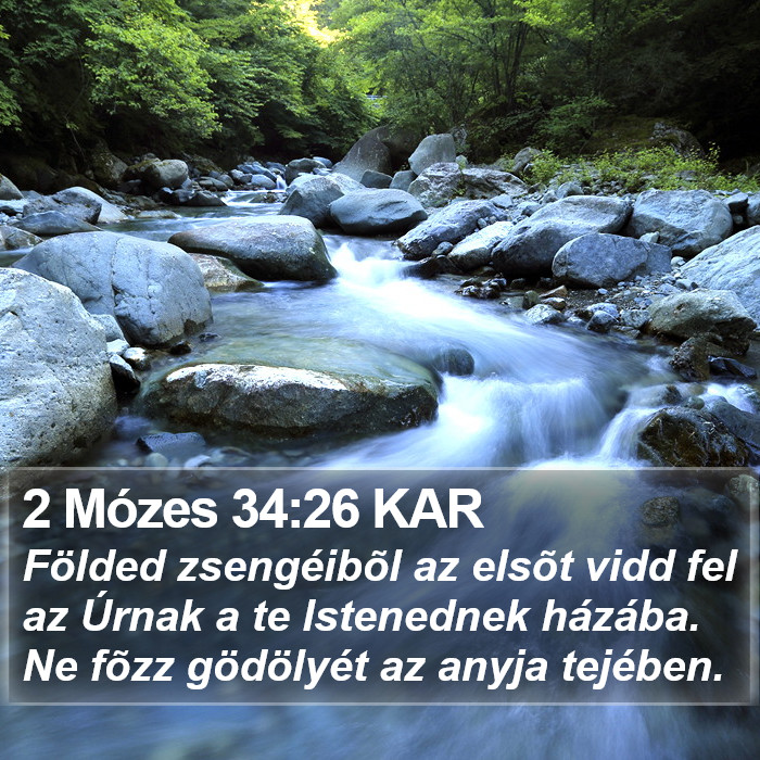 2 Mózes 34:26 KAR Bible Study